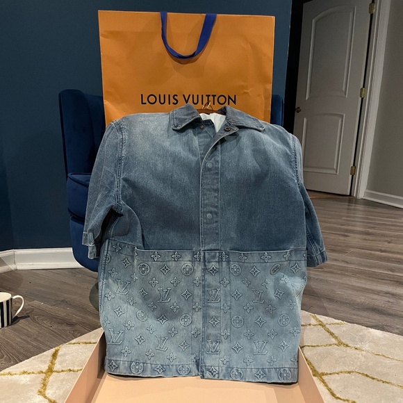 Louis Vuitton Monogram Denim Shirt – Men’s Size XL-Rare - Picture 1 of 10